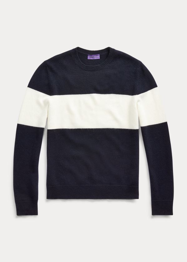 Men's Ralph Lauren Striped Cashmere Sweater | 379580CIE